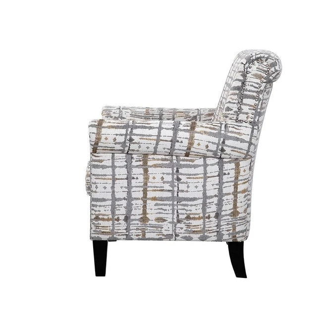 Roseanne Upholstered Accent Armchair with Silver Nailhead Trim