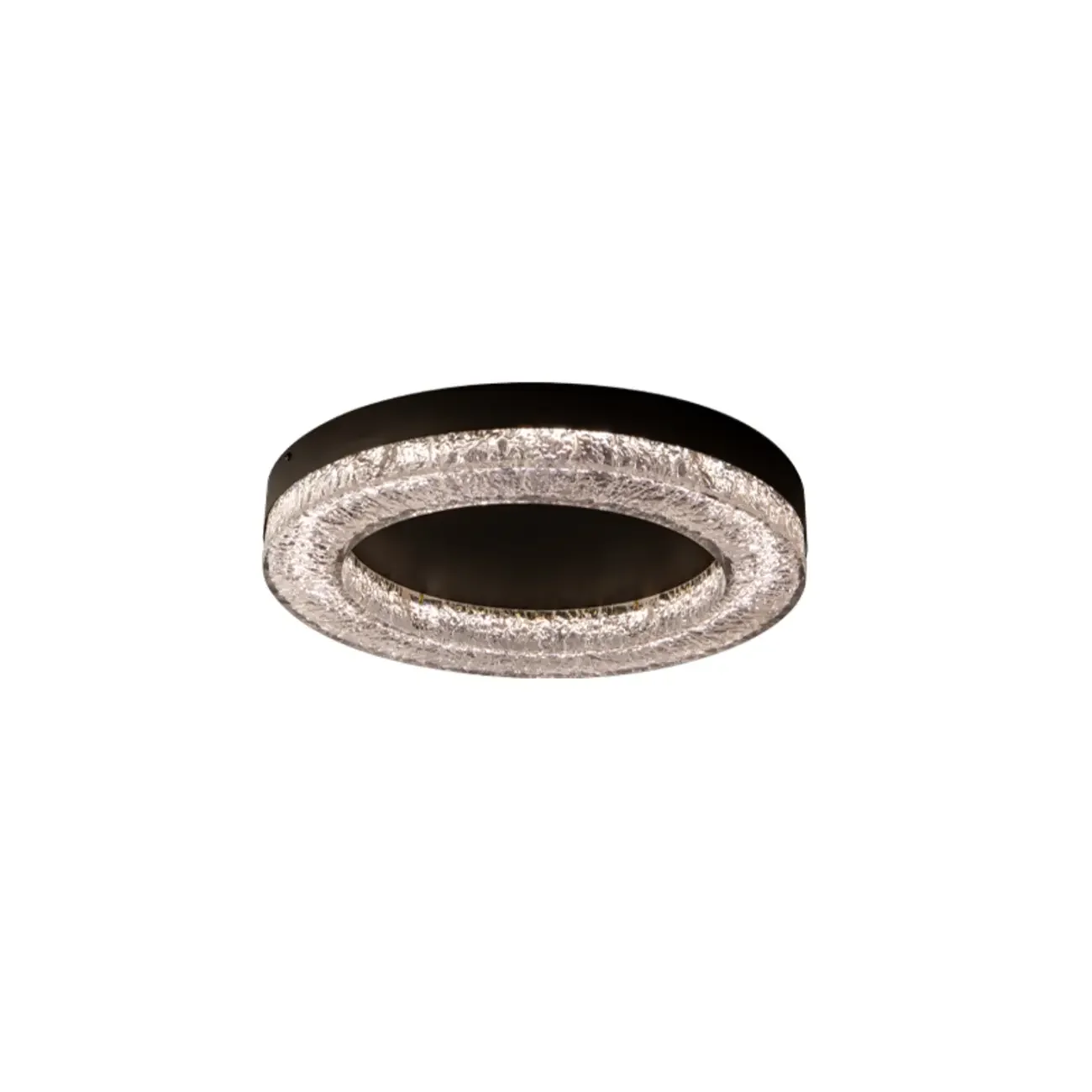 Circular Black Flush LED Ceiling Light for Residential Use