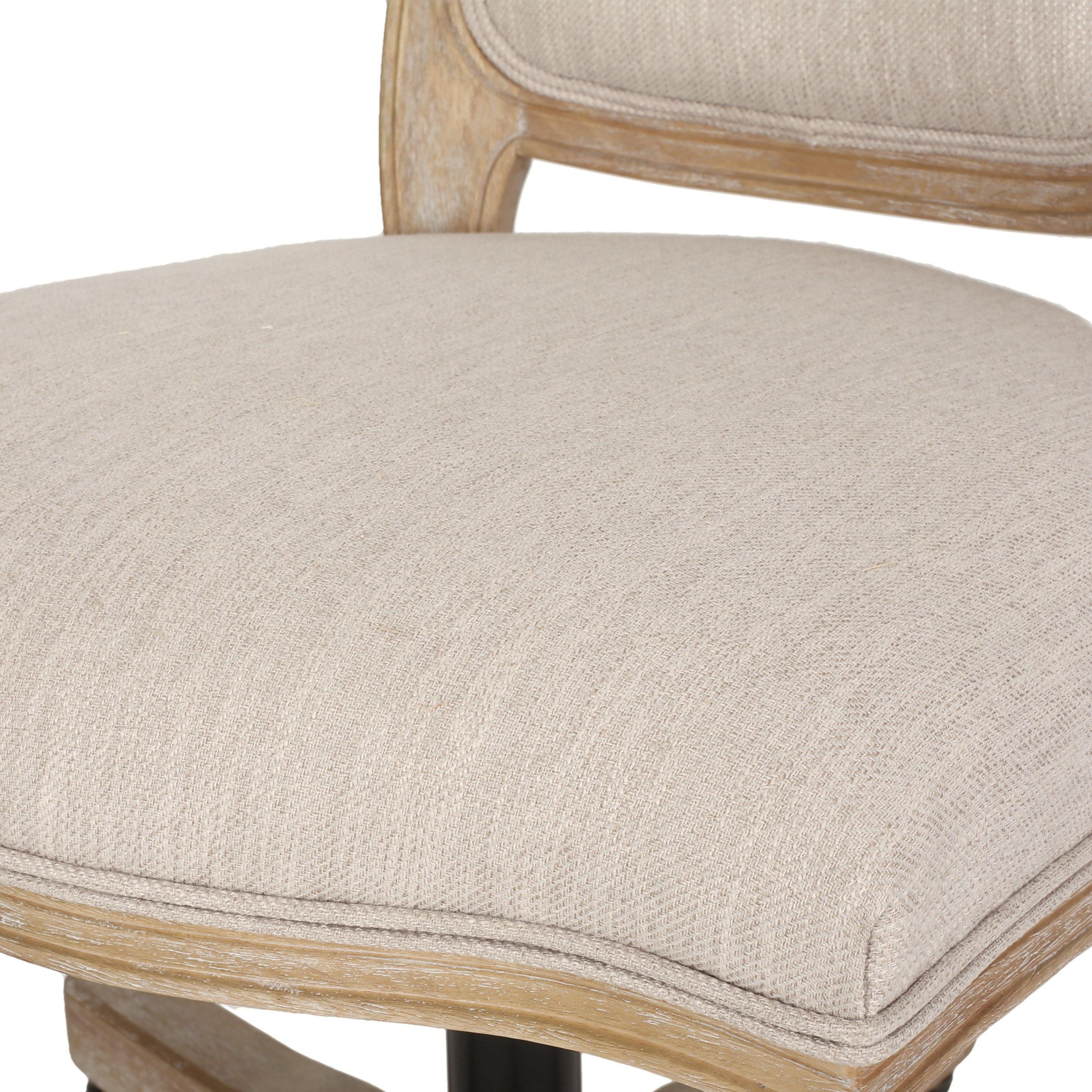 French Country Upholstered Swivel Office Chair - NH572513