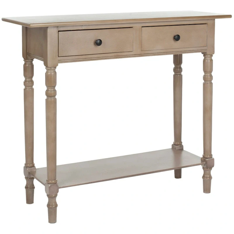 Arvilla Grey 2-Drawer Console Table - 37.8 x 13 x 31.9 - 38Wx13Dx32H