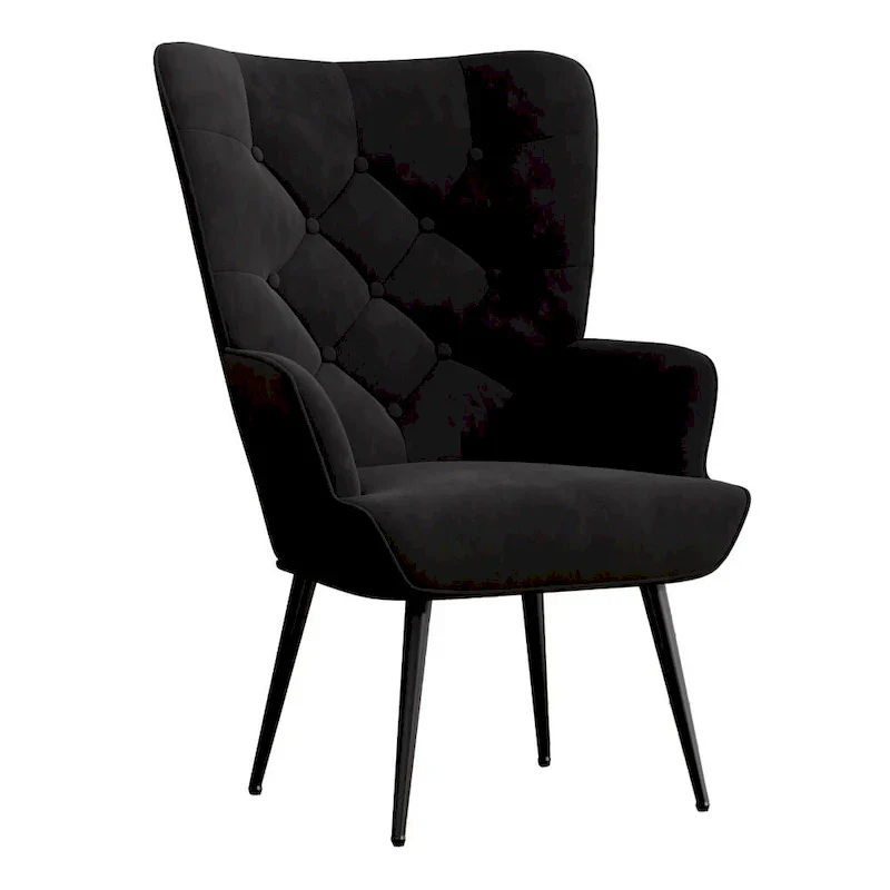 Modern Velvet Fabric Upholstered Chair