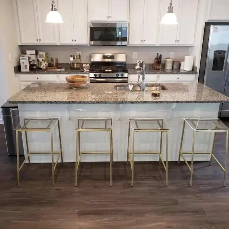 Sasha Acrylic Ghost Stool Lucite Design (Set of Two)