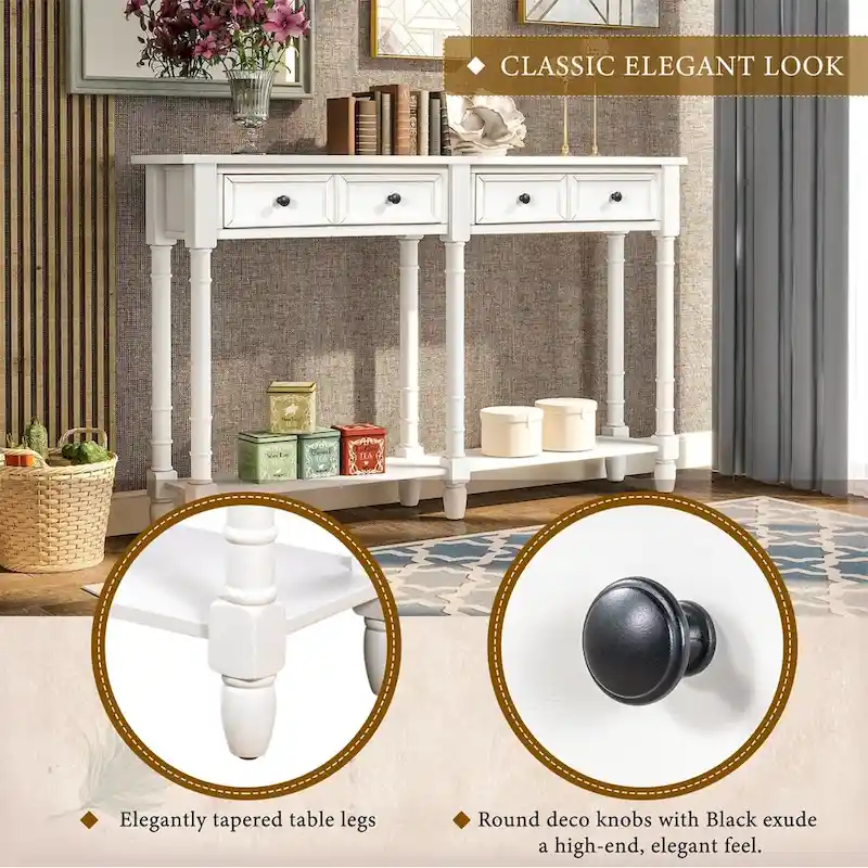 Copper Grove Barregarrow 2-drawer Console Table and Bottom Shelf