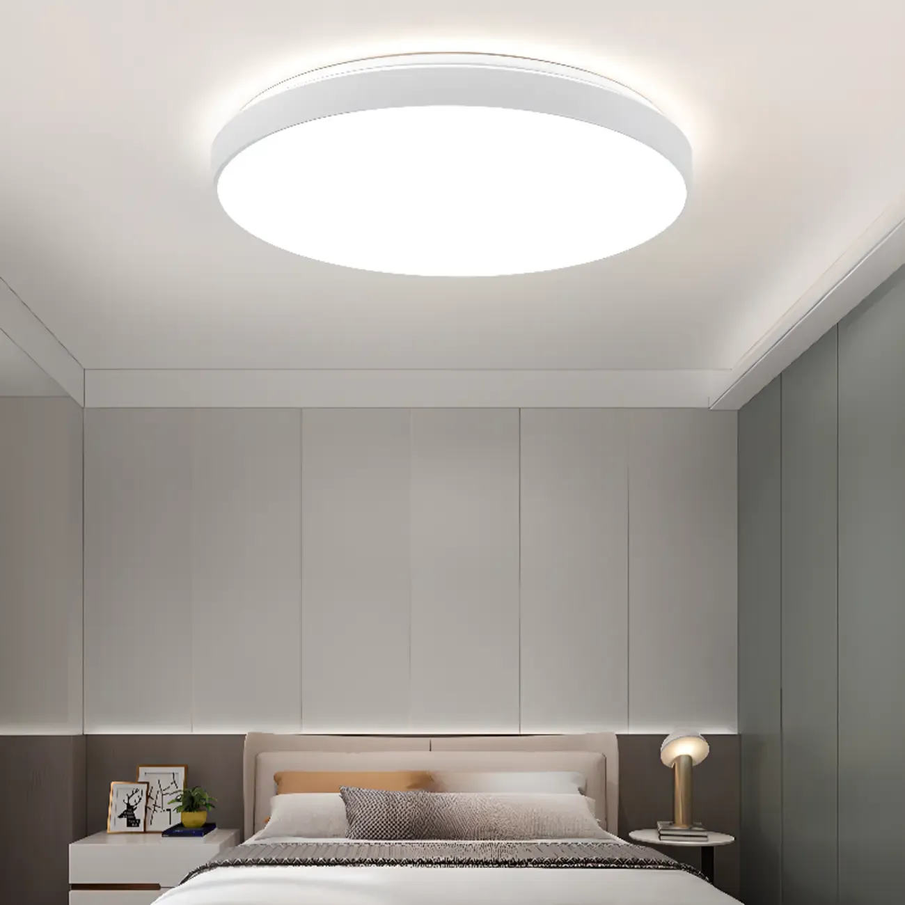 Stylish Circular Acrylic Flush Ceiling Light in Multi Dimming