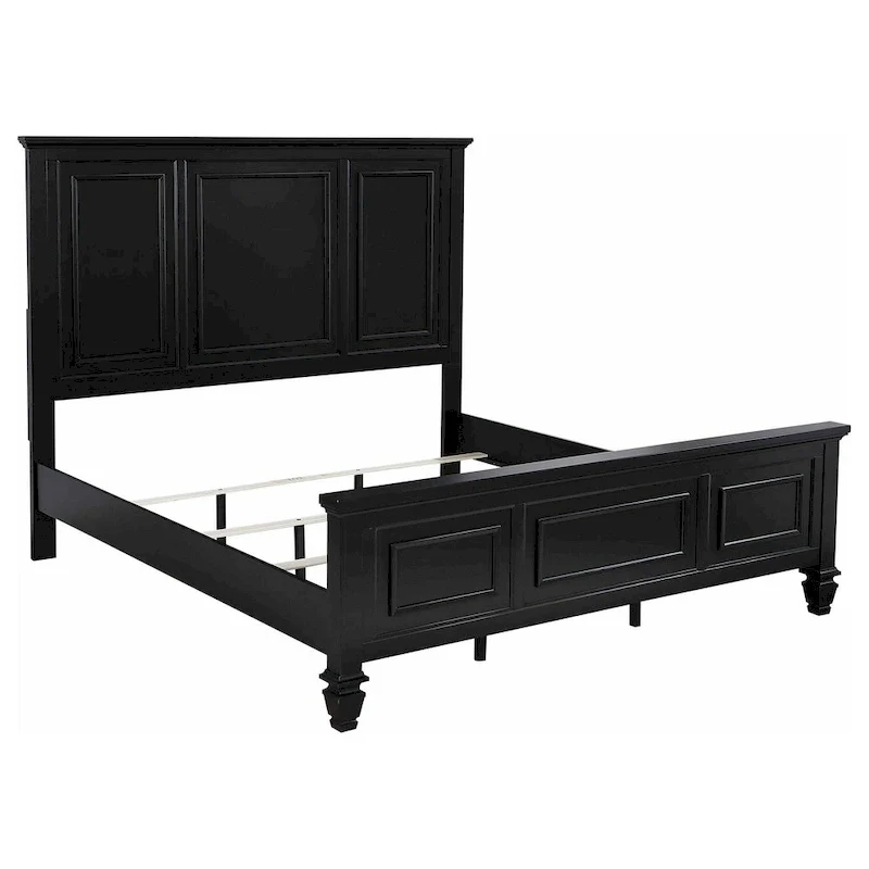 Black Panel King Bed for 2