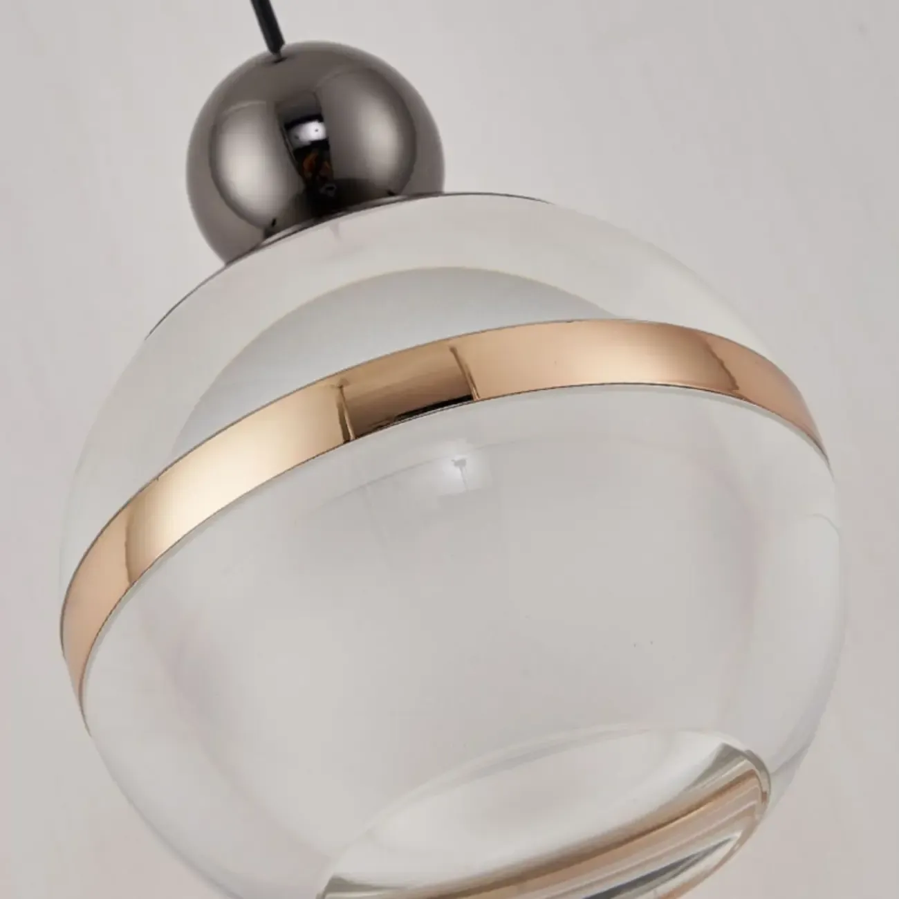 Modern Gold Glass 3-Light Adjustable Island Light