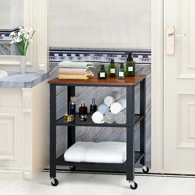 Industrial Serving Cart Kitchen Utility Cart
