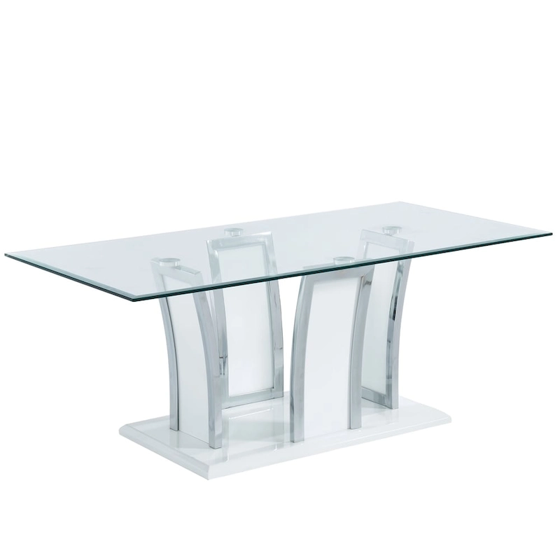 del Rio Modern Glass Top 2-Piece Accent Table Set by Furniture of America