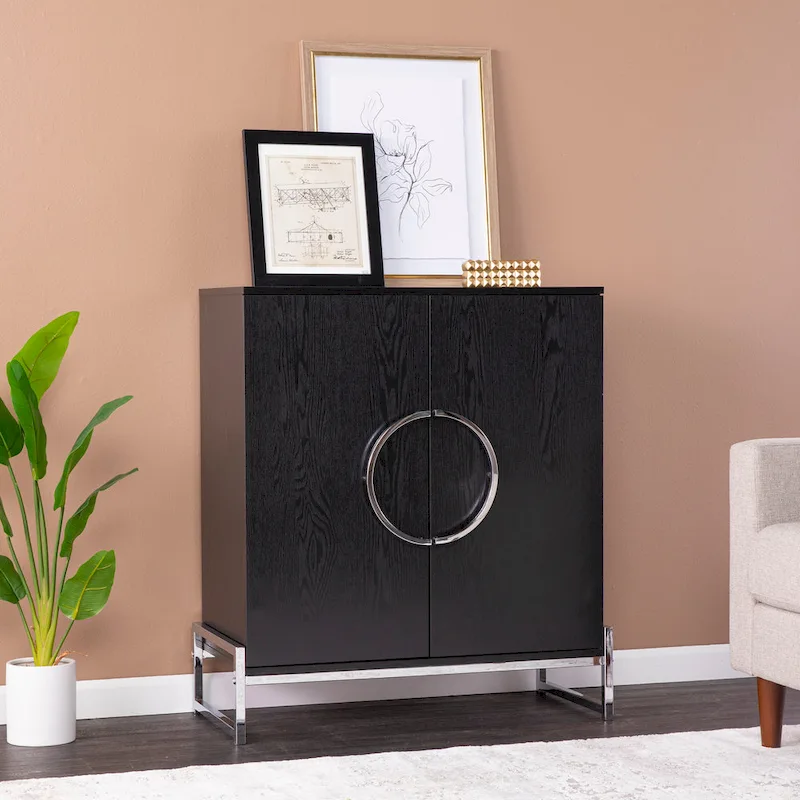 SEI Furniture Pierton Double-Door Bar Cabinet