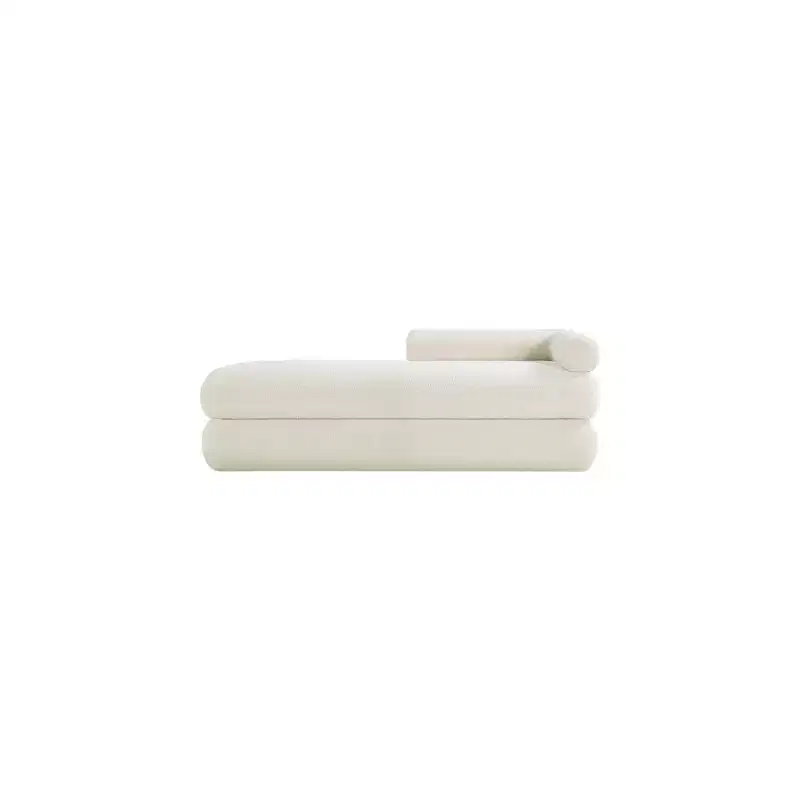 Meridian Furniture,Kennedy Faux Shearling Teddy Fabric Bench