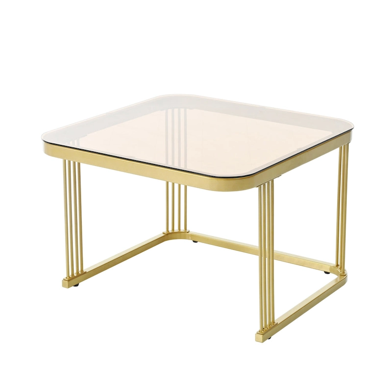 Harper&Bright Designs 2-in-1 Square Nesting Coffee Table with Wheels