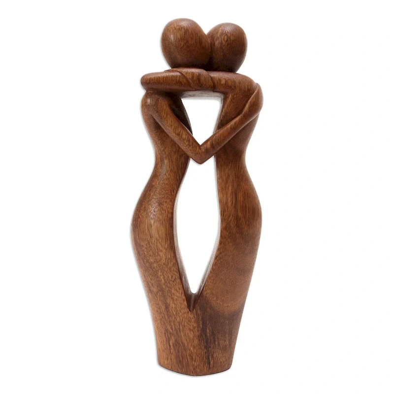 Novica Handmade Magic Moment Wood Statuette