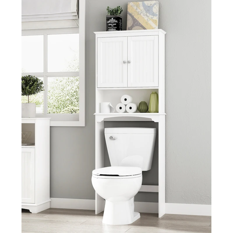 Spirich-Bathroom Shelf Storage Cabinet Over the Toilet with door