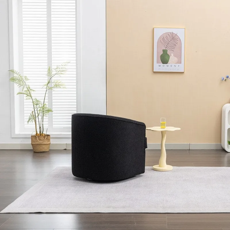 SEYNAR Modern Boucle Upholstered 360 Degree Swivel Accent Club Chair