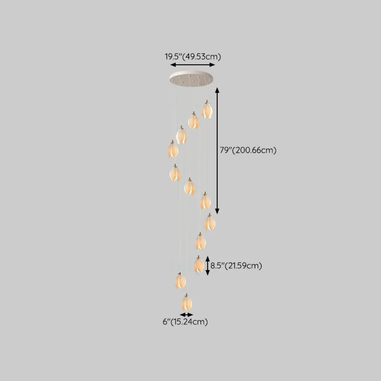 Elegant Ceramic Bud Shape LED Pendant Lamp