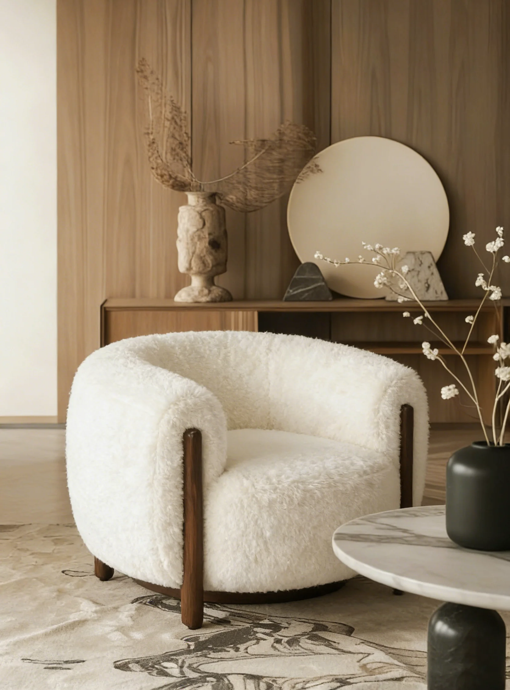 Yauheniya Barrel Back Accent Chair - 38 In. W x 34 In. D x 28 In. H - 38Wx34Dx28H