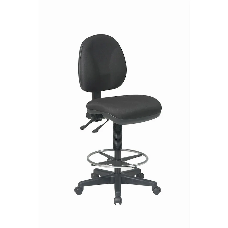 Ergonomic Drafting Chair with Dual Wheel Carpet Casters