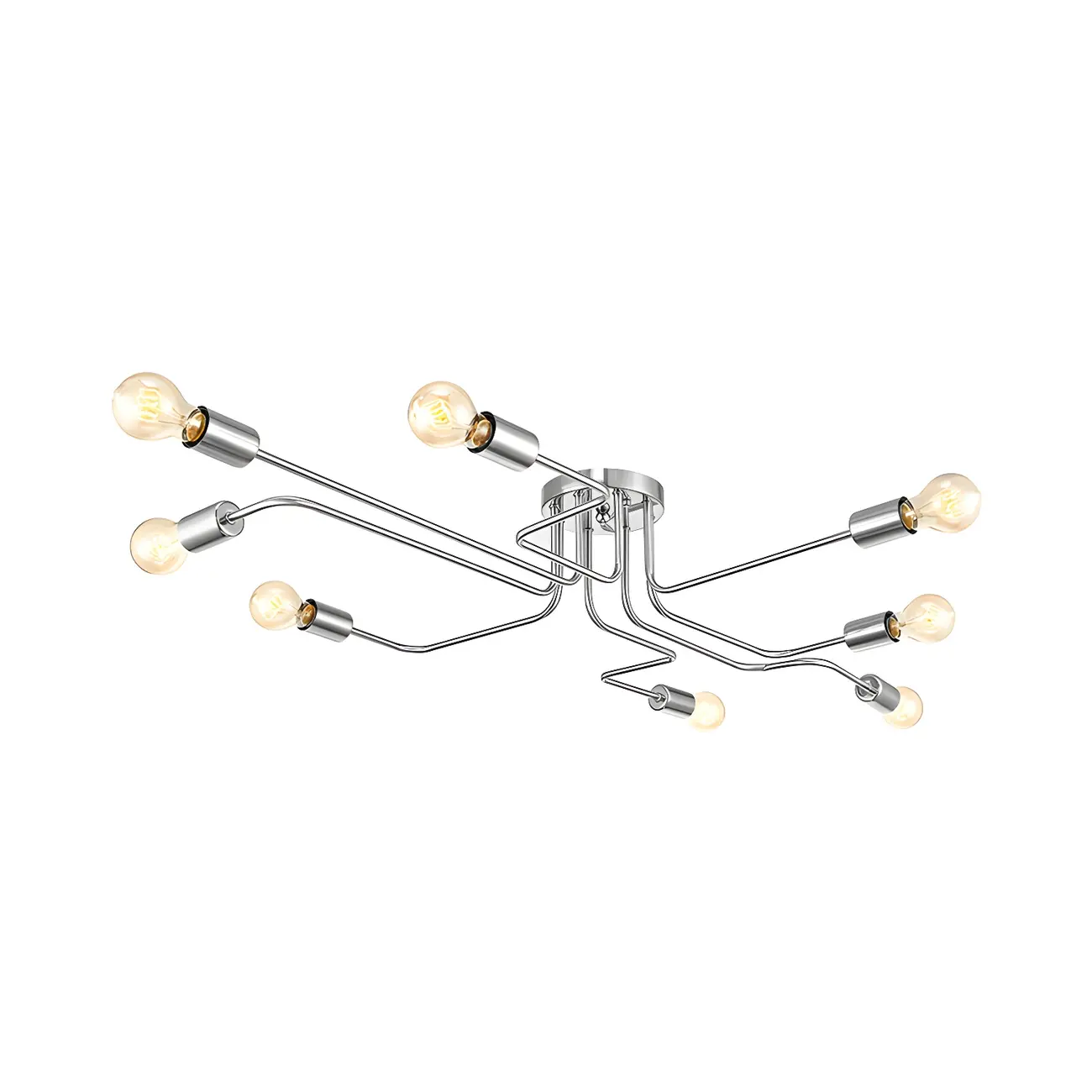 Industrial Branch Metal Semi Flush Ceiling Light