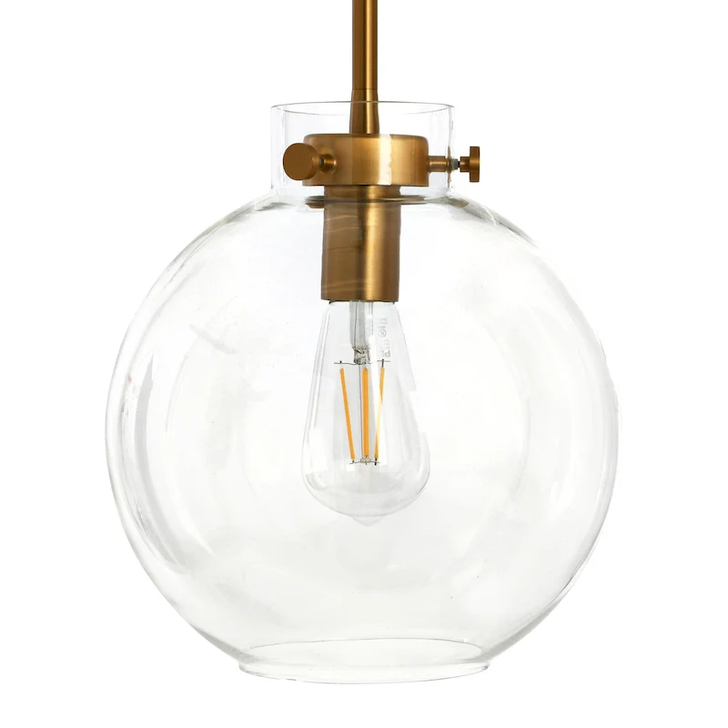 Robert Stevenson Lighting Marson - Clear Glass and Metal Ceiling Light
