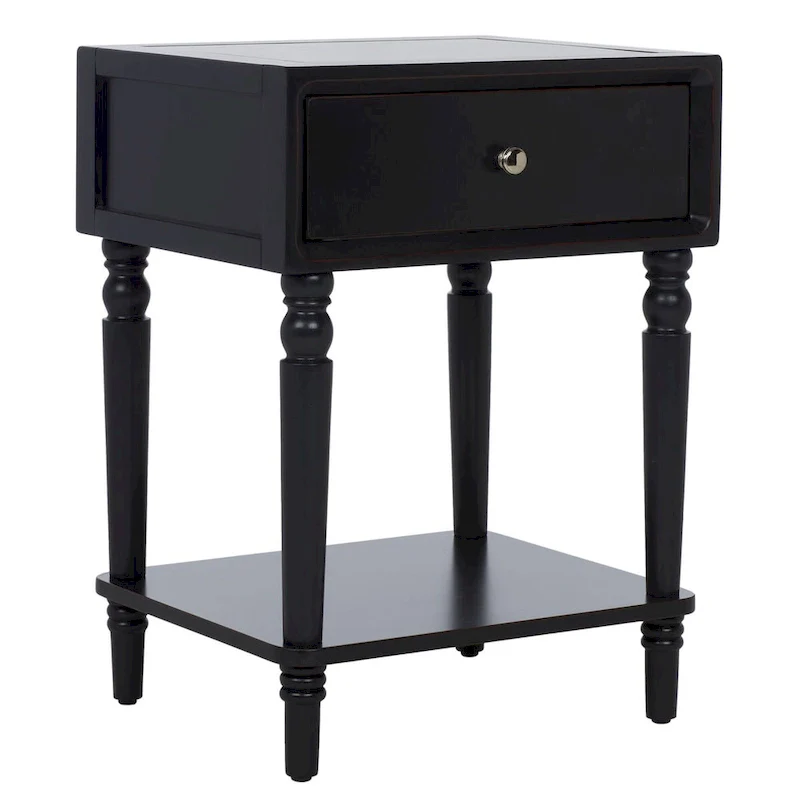 Pine Wood End Table with Sculptured Legs (18