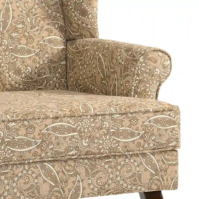 2 Set Traditional Wingback Accent Chairs Upholstered Armchair