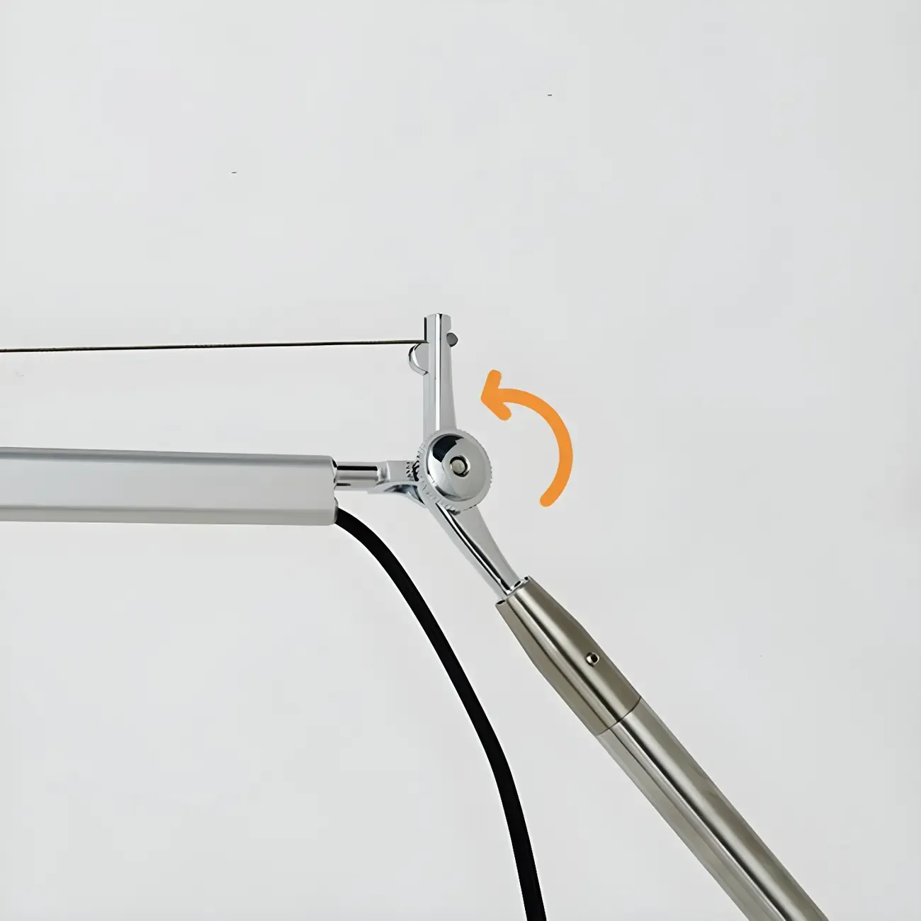 Simple Fabric Shade Silver Swing Arm Wall Light