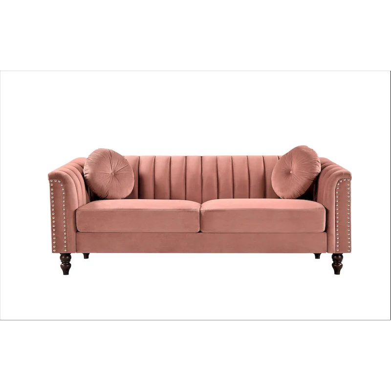 Hills Tufted Back Nailhead 75.2  Sofa