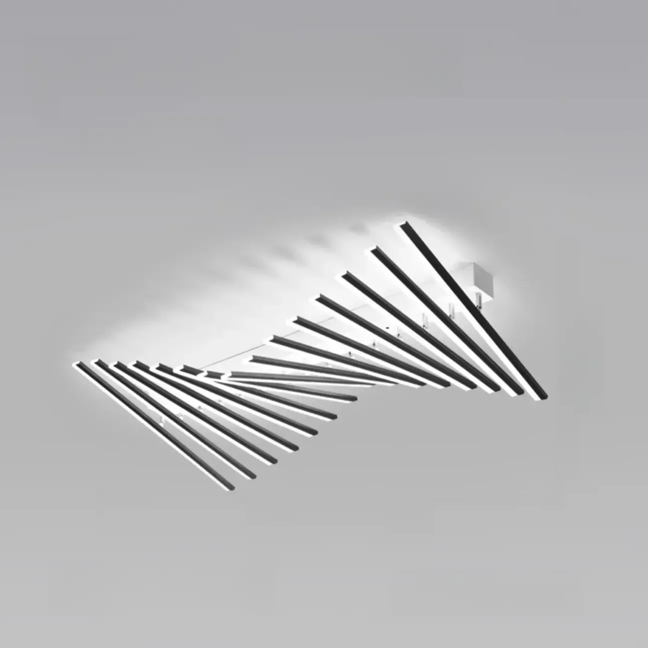 Geometric LED Semi Flush Ceiling Light with Acrylic Shade