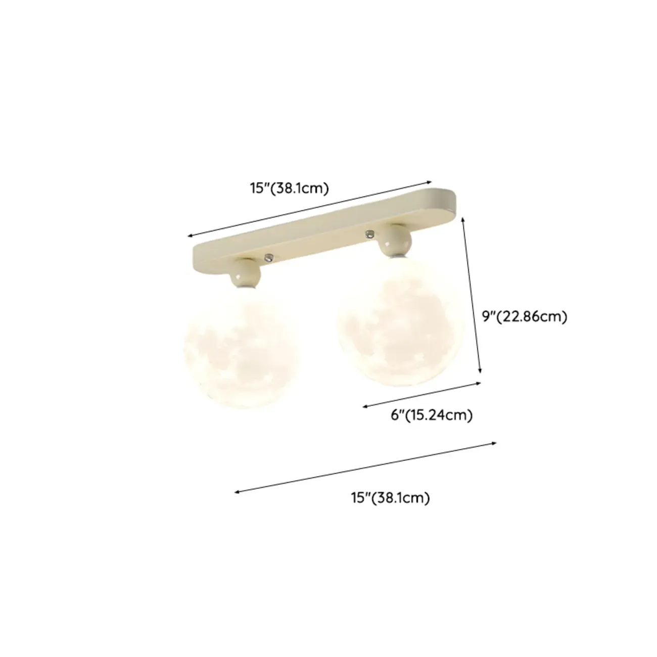 Stylish Pumpkin Semi Flush Ceiling Light with Resin Shade