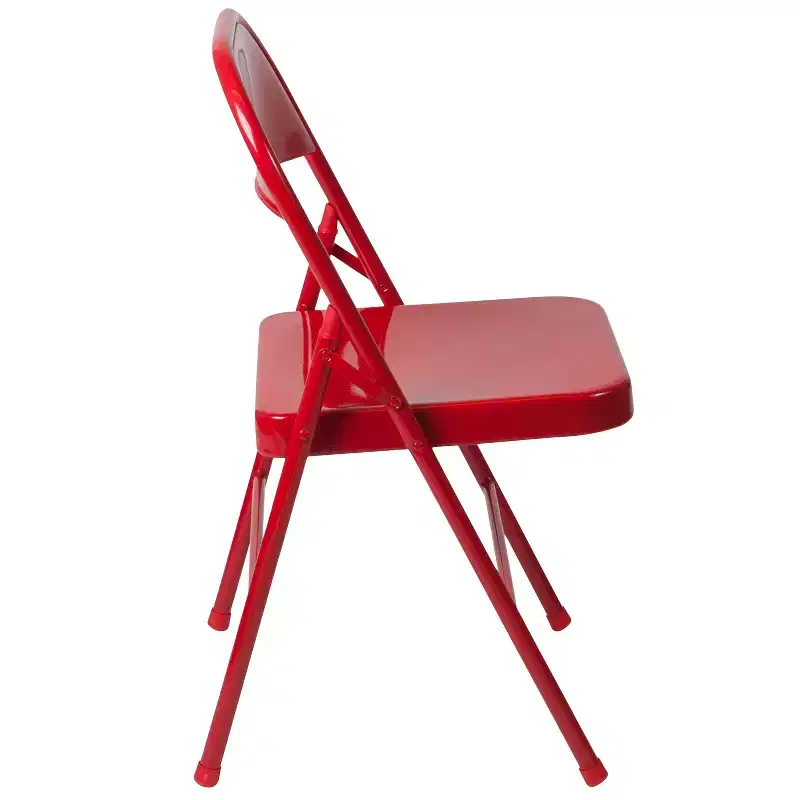 Flash Furniture 4 Pack HERCULES Series Double Braced Metal Folding Chair