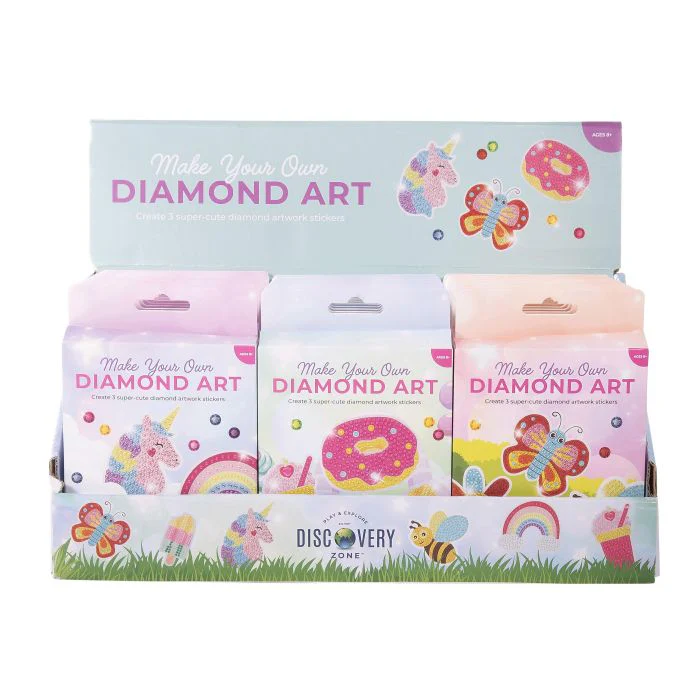 Discovery Zone Diamond Art Stickers 3pcs Set