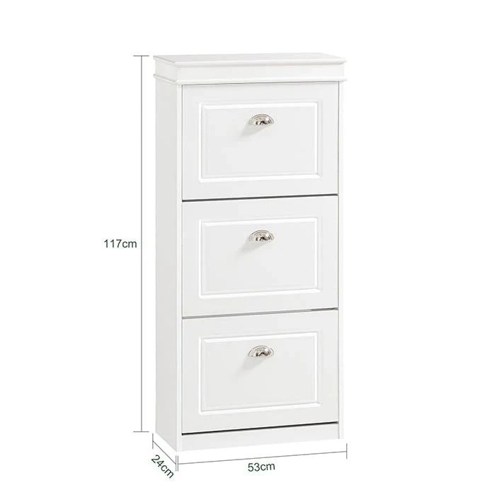 SoBuy FSR94-W, 3 Drawers Shoe Cabinet Shoe Rack Shoe Storage Organizer