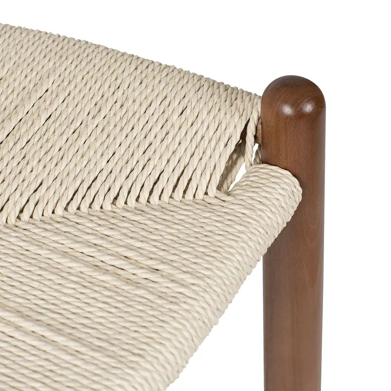 Poly & Bark Weave Chair - Solid Wood with Woven Seat