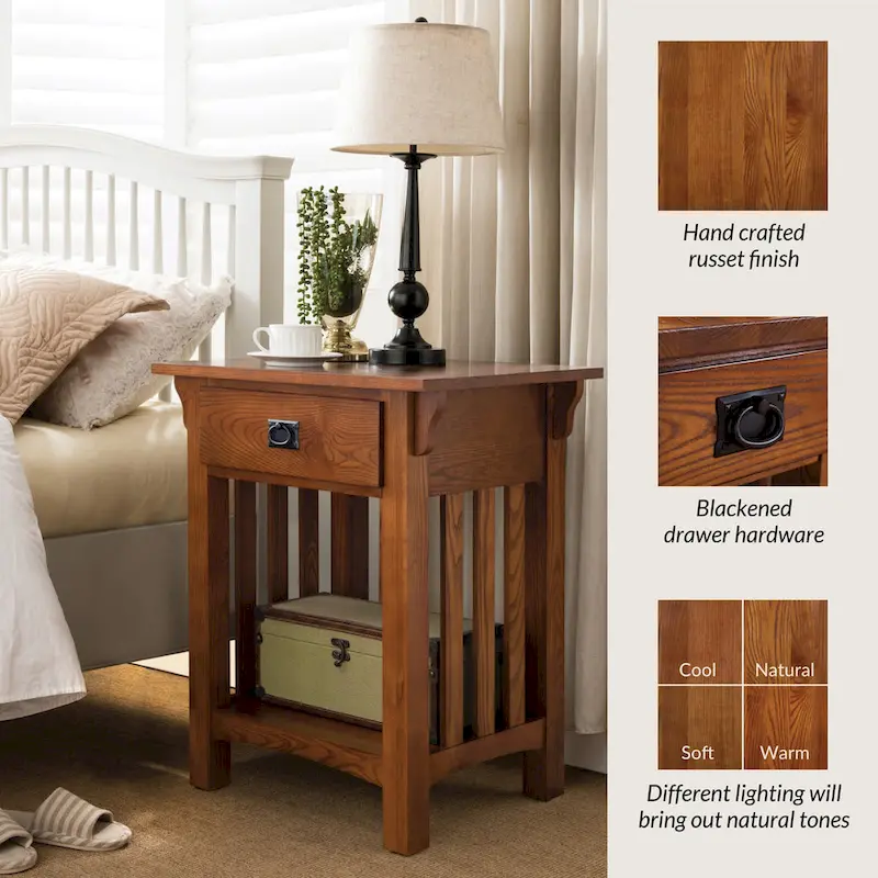 Leick Home Mission Impeccable End Table with Drawer