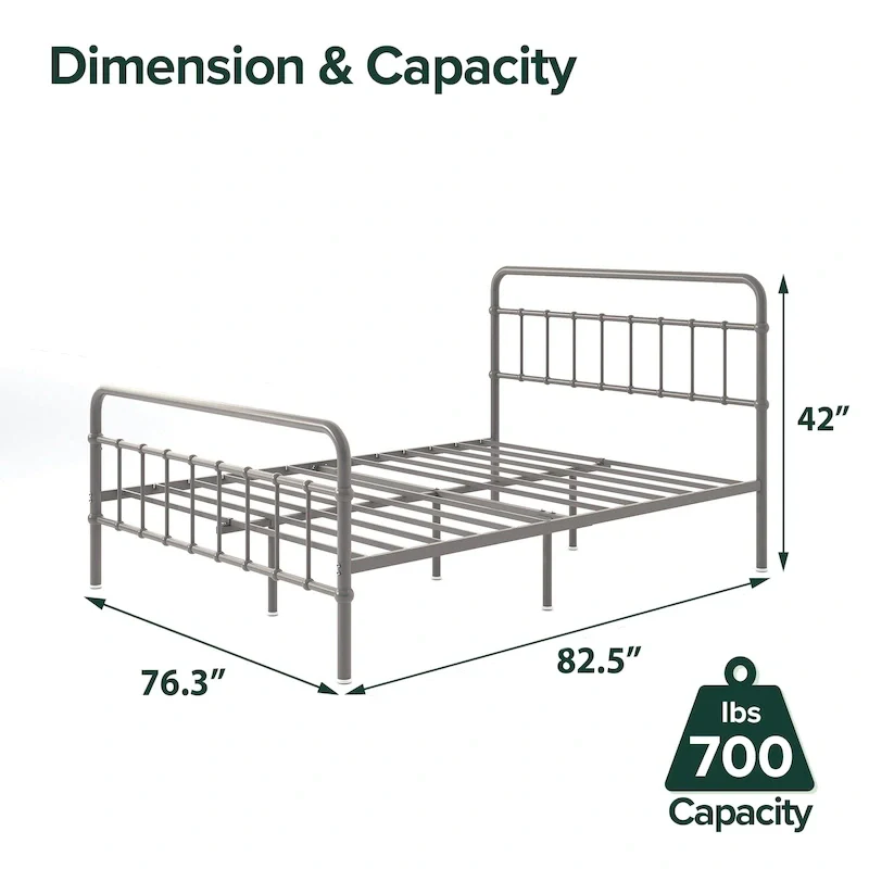 Priage by ZINUS Metal Platform Bed Frame