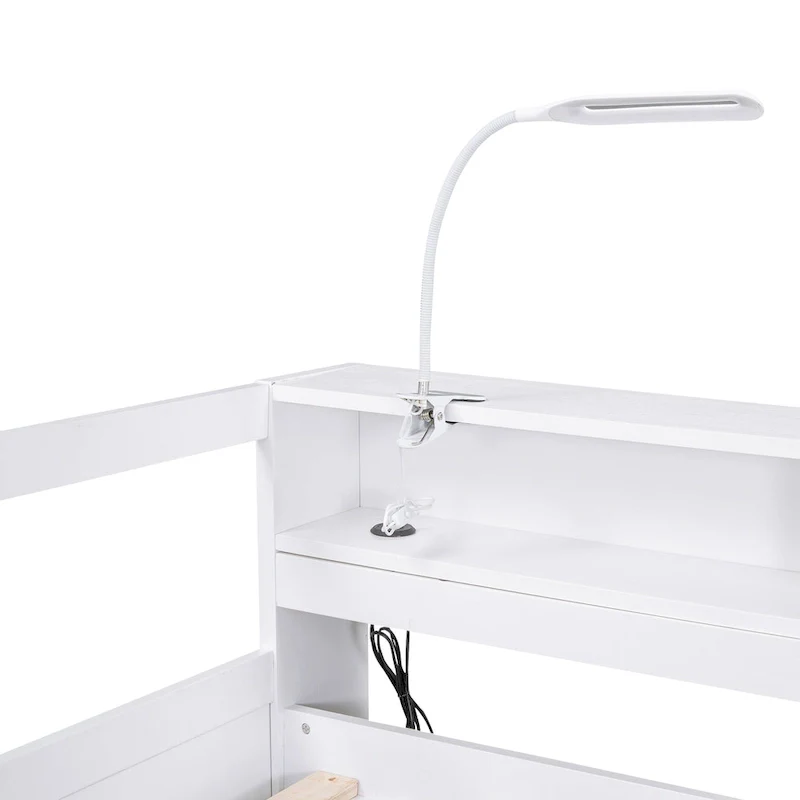 Twin XL Wood Daybed with 2 Trundles and USB Charging Design