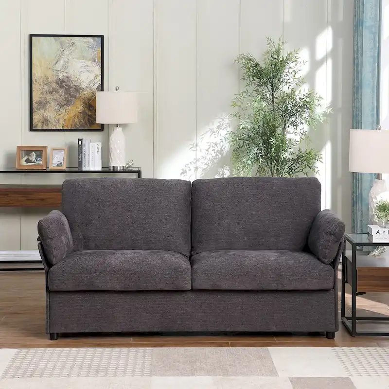 Modern Chenille Loveseat Sofa Couch