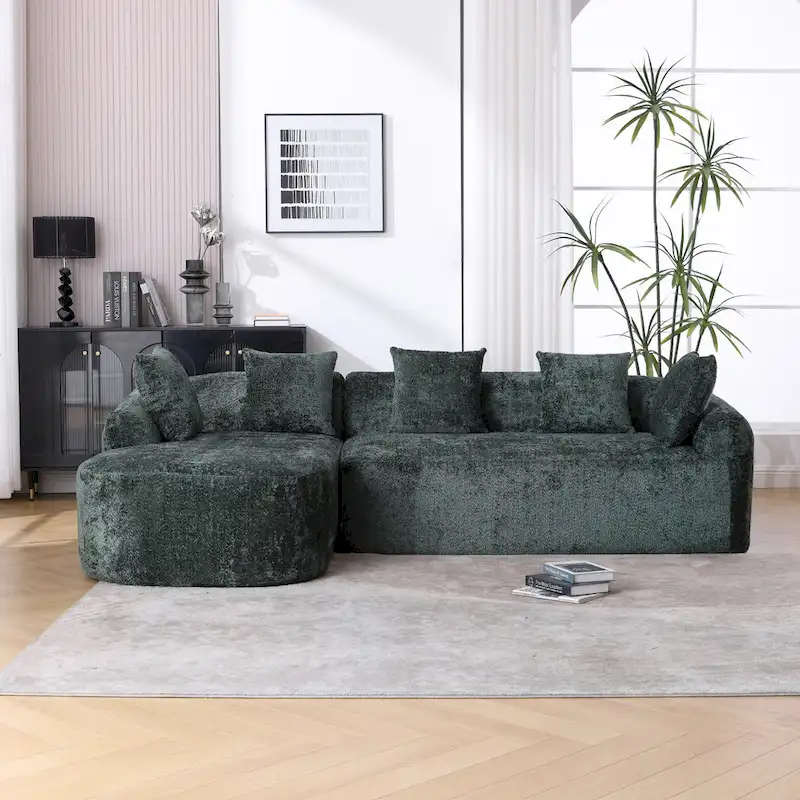 99.21W L-Shape Boucle Sofa 3 Seater