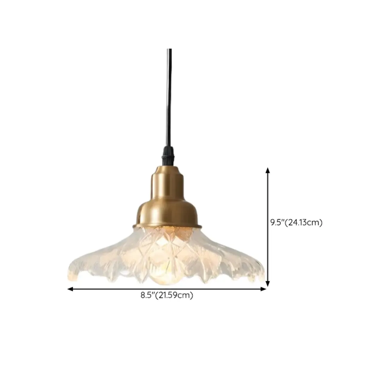 Modern Mini Clear Glass Flower Kitchen Pendant Lighting