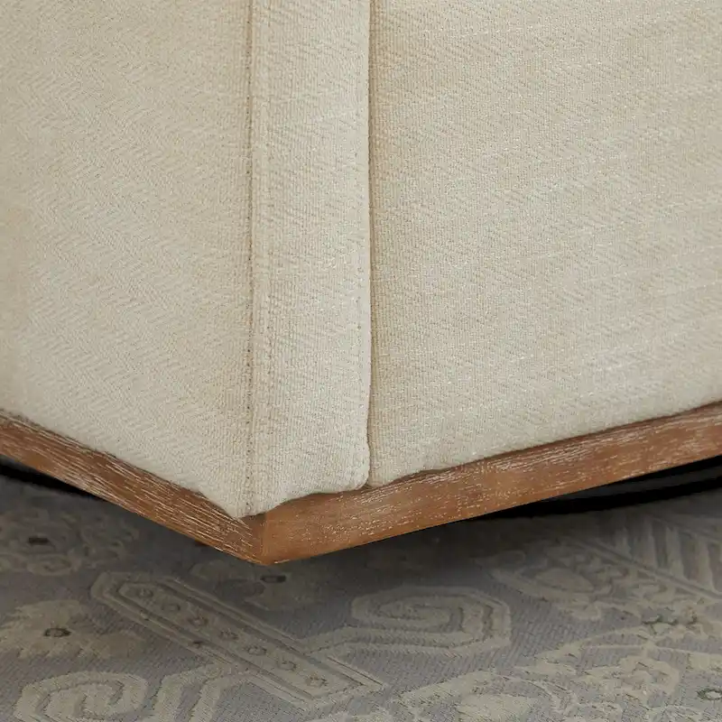 Square Upholstered Swivel Accent Chair