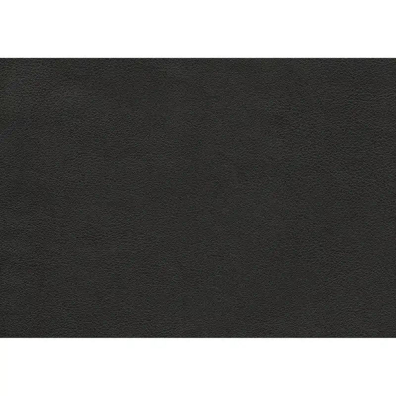 Sofy 27 Inch Ottoman, Dark Gray Top Grain and Faux Leather, Solid Wood