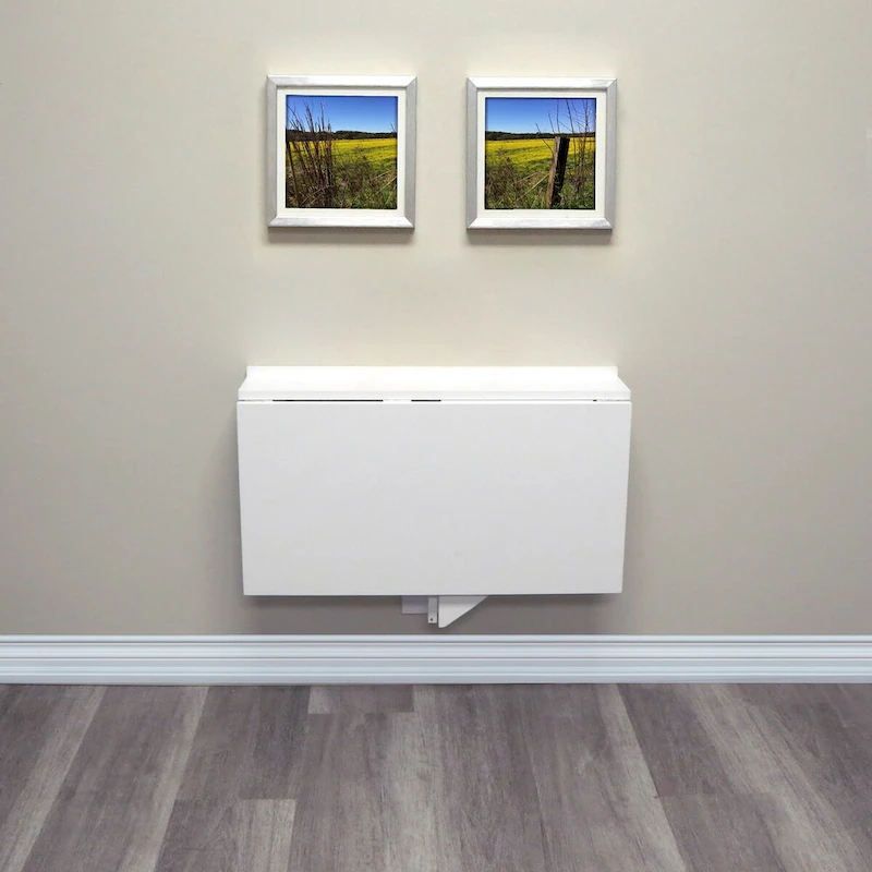 30-inch White Wall Mounted Desk