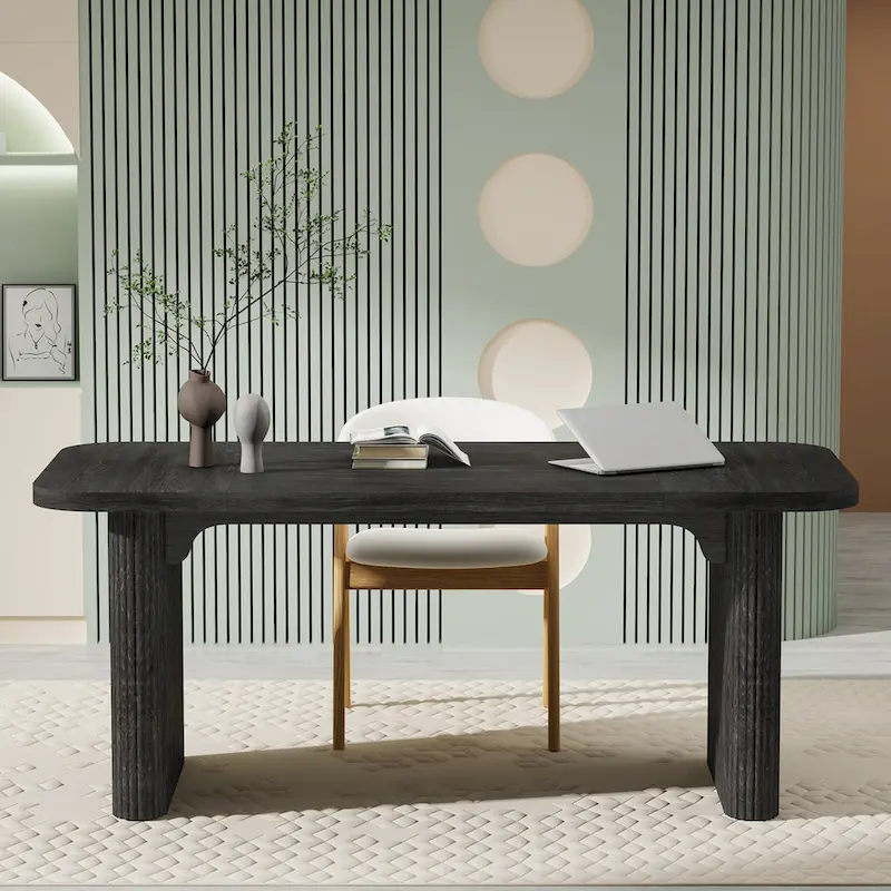 62.99 W Modern Executive Desk Simple Computer Desk with Engineered Wood Top and Legs