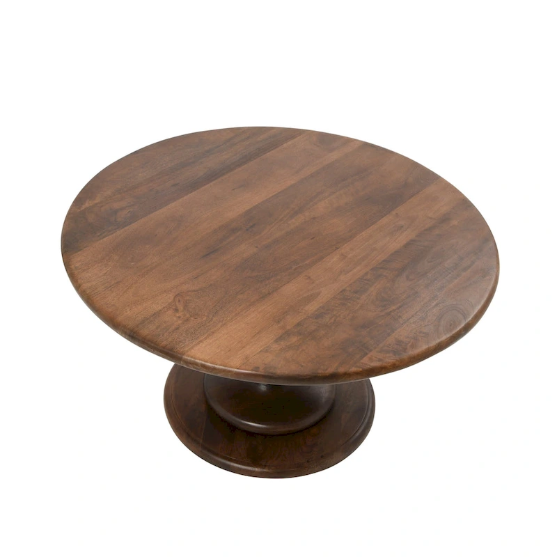 Berns Solid Wood Pedestal Coffee Table