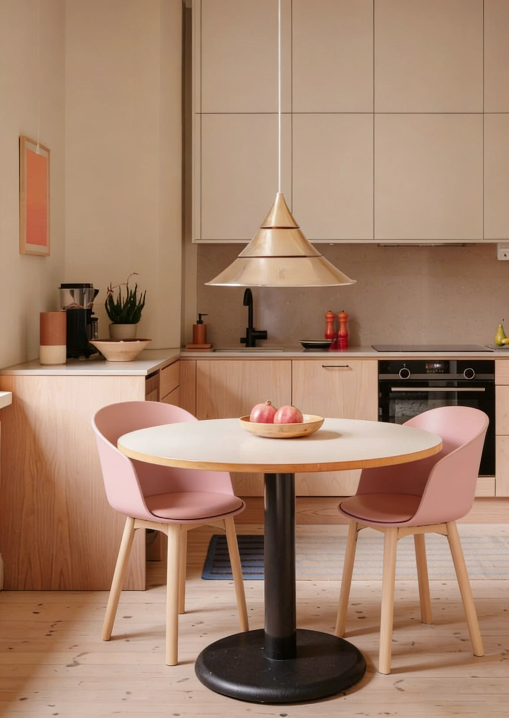 Set of 2 Dinning Chair with Beech Wood Legs