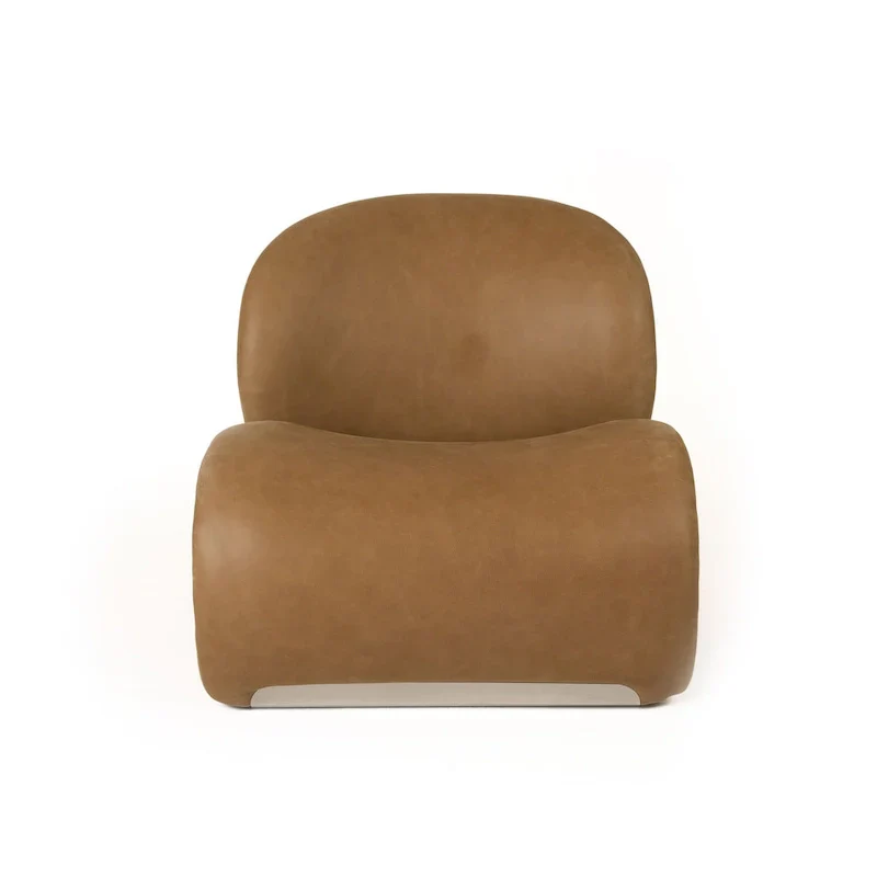 Modrest Donovan Modern Brown Leather Accent Chair