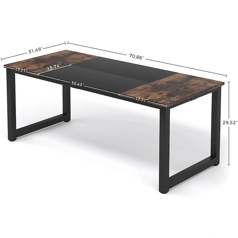 70.8 Large Computer Desk Conference Table with Thicken Frame