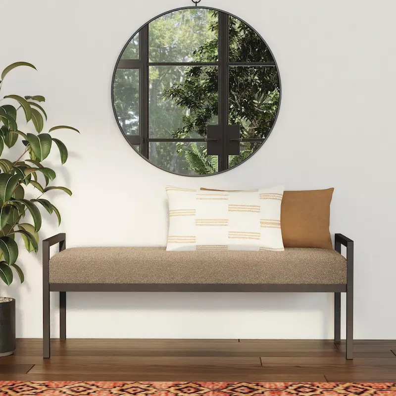 HomePop Modern Metal Bench