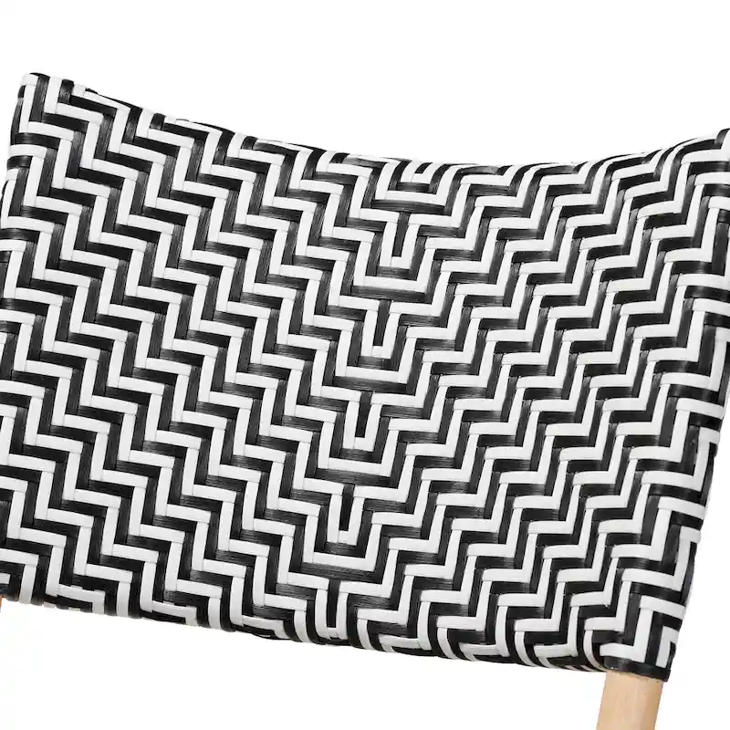 Wagner Modern French styled Natural Rattan Bistro Chair with Weaving