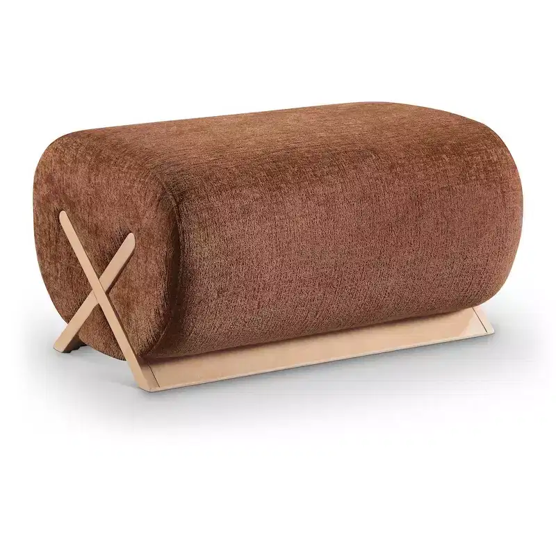 Meridian Furniture Akira Fabric Upholstered Ottoman